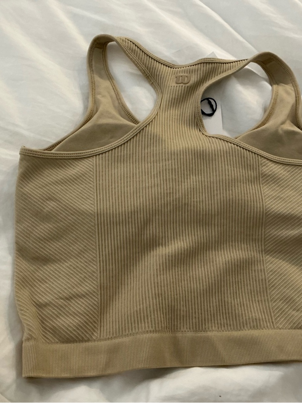 Wilson Ribbed Tan Sports Bra with Racerback - Picture 3 of 3
